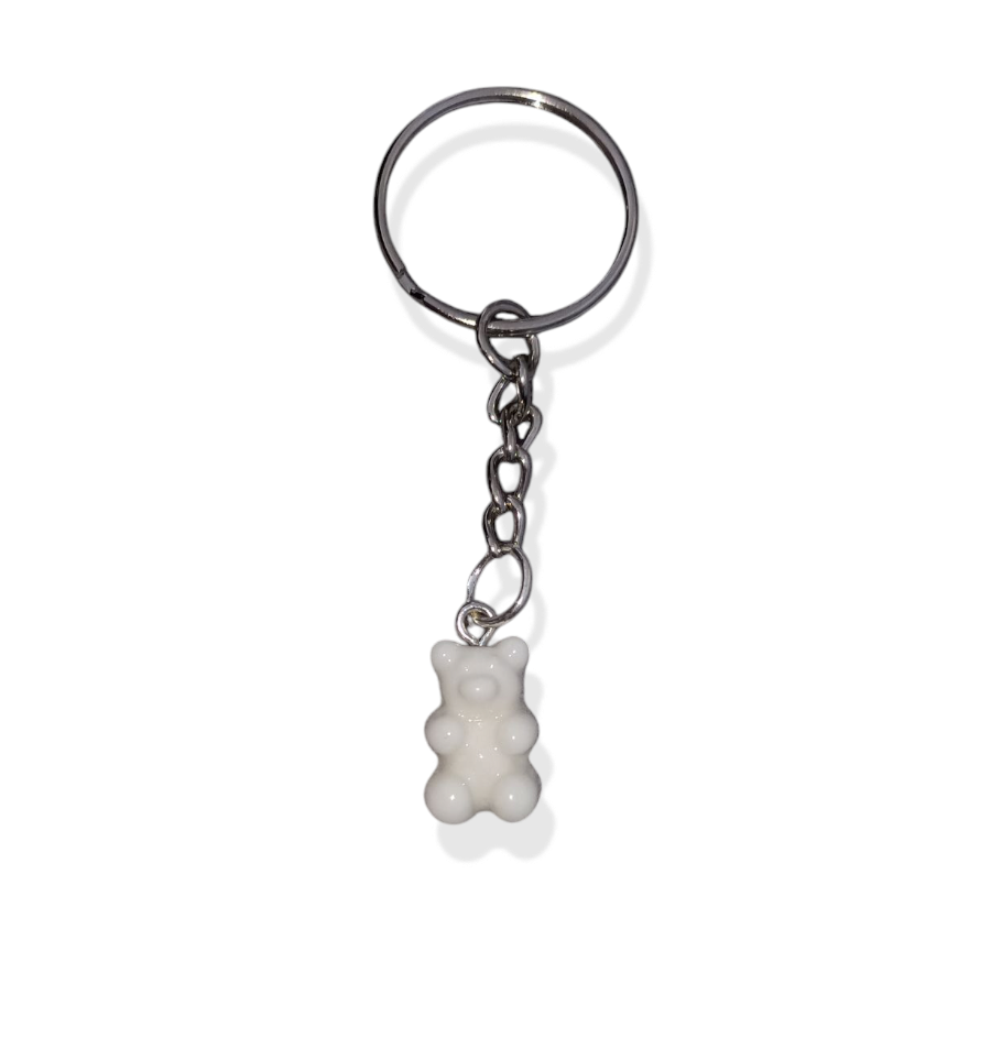 White Gummy Bear Keyring