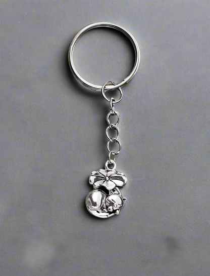 Flower Cat Keyring