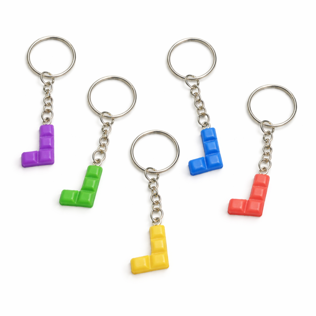 Tetris Keyring (Various Colours) | The Keyring Kingdom