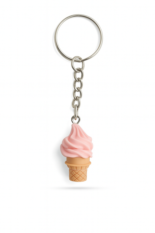 Pink Ice Cream Keyring