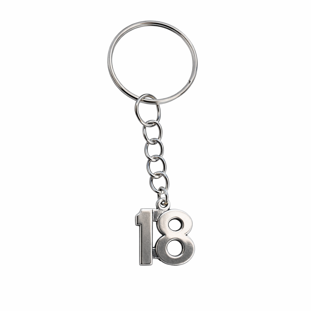 Aged 18 Keyring