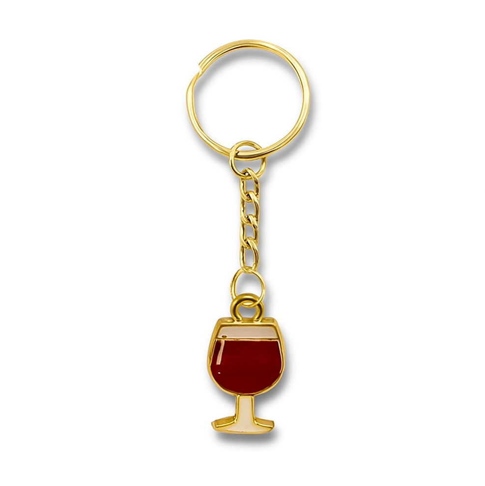 Glass Of Wine Keyring