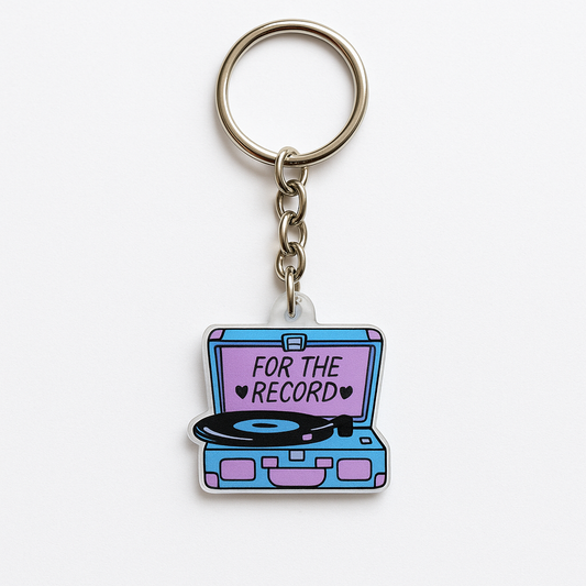 Retro Record Player Keyring