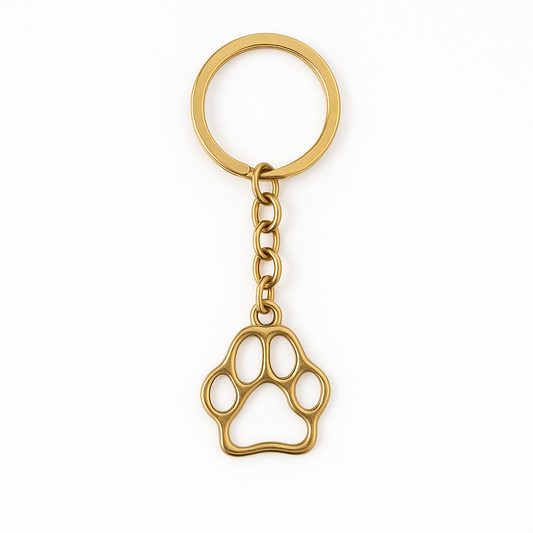 Gold Paw Keyring